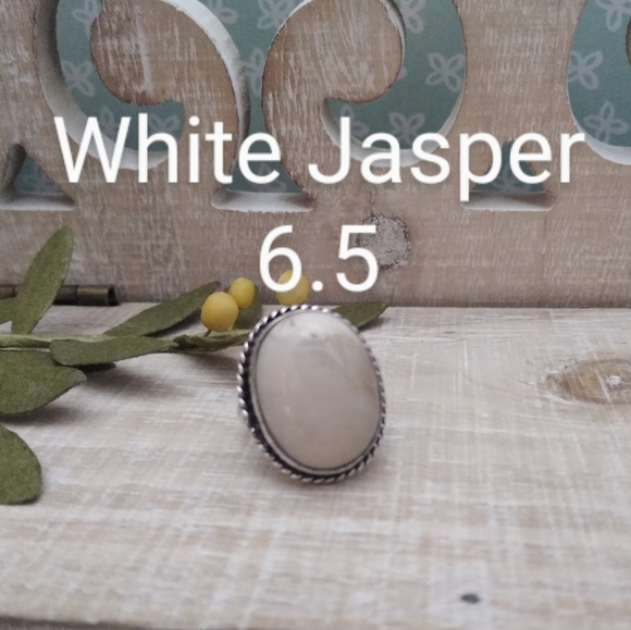 2 RING SET SILVER-STONE RINGS NWOT - Picture 7 of 10